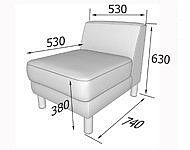 Диван Эволюшн EVO1 Секция одноместная (Экокожа Ecotex)